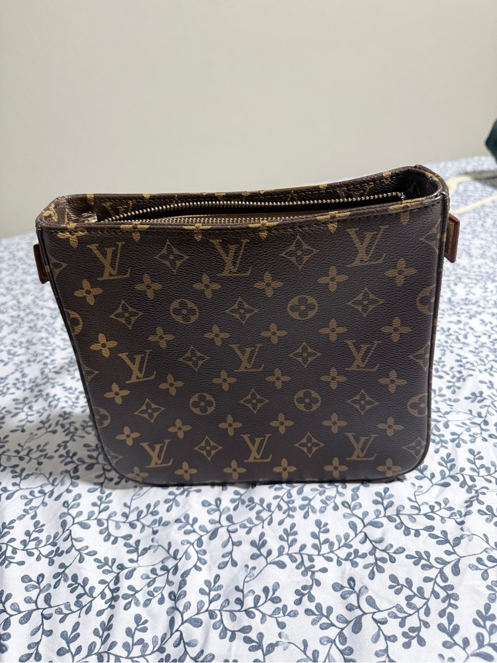 Louis Vuitton Monogram Canvas Messenger Bag in Brown and Gold